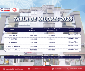 TABLA DE VALORES 2026