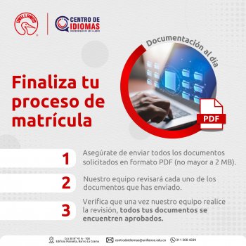 FINALIZA TU PROCESO DE MATRÍCULA | 2025-2